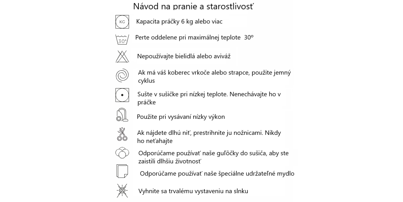 Návod na pranie 